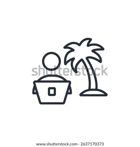 digital nomad icon. vector.Editable stroke.linear style sign for use web design,logo.Symbol illustration.