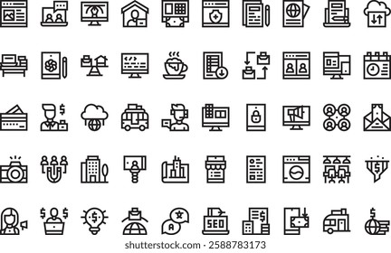 Digital nomad icons High-Quality Vector Icons Collection with Editable Stroke. Ideal for Professional and Creative Projects.