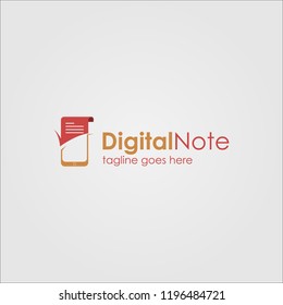 Digital Note Logo Template Design