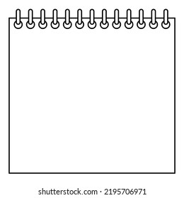 Digital note vector paper frame design element.