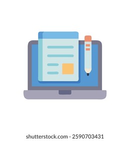 Digital Notebook Icon for Educational Resources