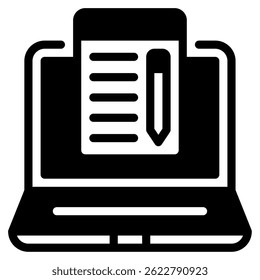 Digital Notes icon, for web, app, infographic, etc