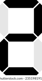 Número digital 2 (negro y gris)