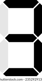 Número digital 3 (negro y gris)