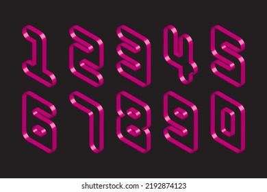Digital Number with 3D Style