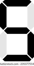 Número digital 5 (negro y gris)