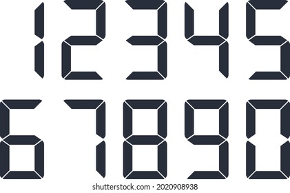 digital number flat modern black white abstract template .eps

