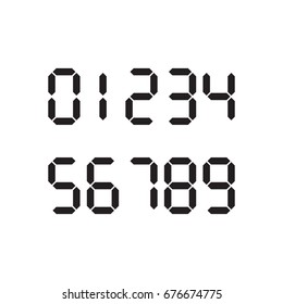 Digital number icon in trendy flat style isolated on white background. Symbol for your web site design, logo, app, UI. Vector illustration, EPS