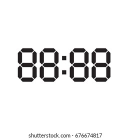 Digital number icon in trendy flat style isolated on white background. Symbol for your web site design, logo, app, UI. Vector illustration, EPS