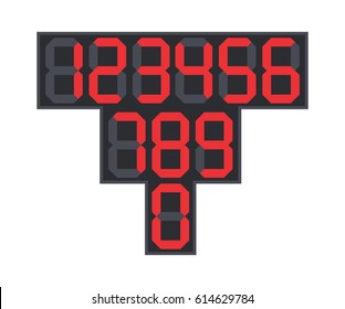 digital number icon vector
