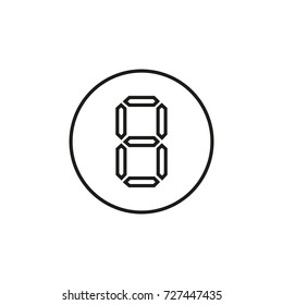 digital number  icon, vector illustration.