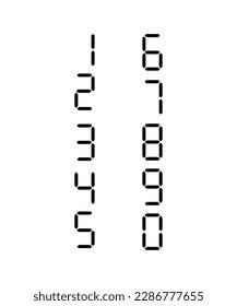 Symbol für digitale Zahlen, Vektorsymbol für beste Bildqualität.
