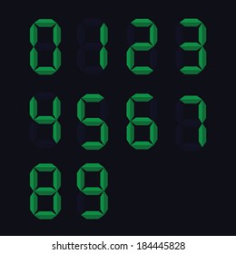 Digital Number vector