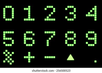 Digital number vector art and illustration.