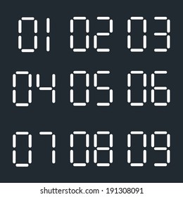 Digital Number ,Vector cartoon business