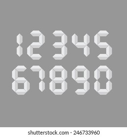 digital number vector illustration on grey background