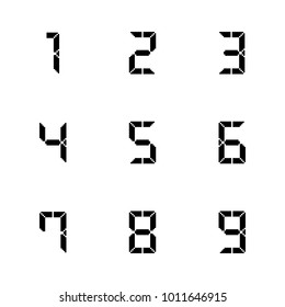 Digital number vector pack