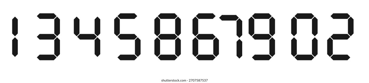 digital number vector set vector illustration