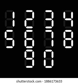 digital number white color on black backgroud.