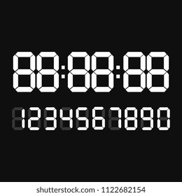 Digital numbers background. Digital numbers score board. Vector illustration 