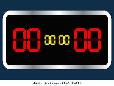 Digital numbers background. Digital numbers score board. Vector illustration 