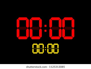 Digital numbers background. Digital numbers score board. Vector illustration 