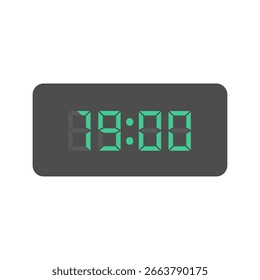 Digital numbers clock illustration material
