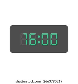 Digital numbers clock illustration material