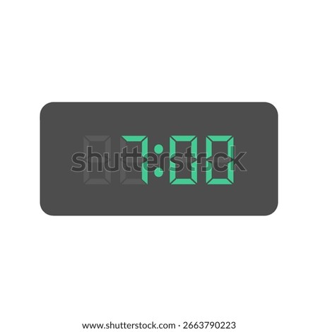Digital numbers clock illustration material