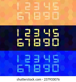 digital numbers set