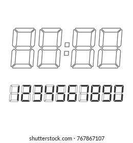 Digital Numbers Stencil