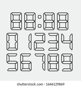 Digital Numbers Time Icon Stock Vector (Royalty Free) 1646129869 ...