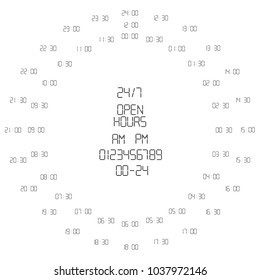 Digital numbers. Vector