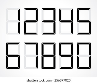 Digital Numbers Vector Set Stock Vector (Royalty Free) 256877020 ...