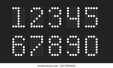 digital numbers,Digital display number,isolated elements. Digital calculator,clock number set