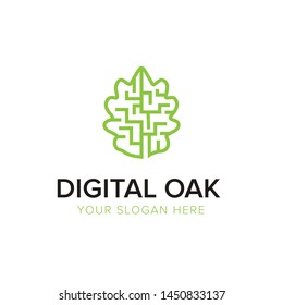 Digital Oak Icon Logo Design