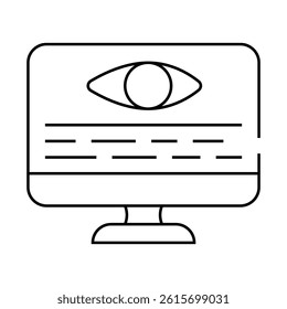 digital observation line icon vector. digital observation sign. isolated contour symbol black illustration