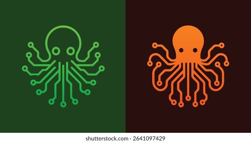 Digital Octopus Circuit Board Logo