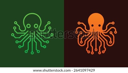 Digital Octopus Circuit Board Logo