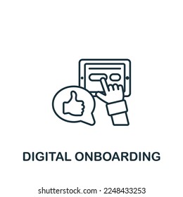 Digital Onboarding icon. Monochrome simple Talent Development icon for templates, web design and infographics