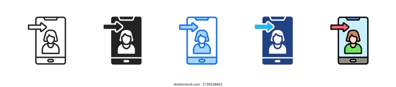 Conjunto de iconos de incorporación digital Colección de estilos múltiples