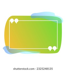 Dibujo de arte abstracto de una línea digital Plantillas en blanco de burbuja de voz de comillas. Modern Minimal diseño de la onda en la nube tipografía de texto con letras de una línea, plantilla de cita. burbuja de discurso de comillas simples
