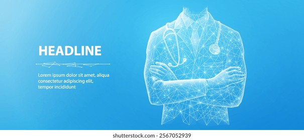 Digital online AI doctor. Healthcare system, hospital medicine tech, virtual doctor, medical assistant, innovation medicine, artificial intelligence, healthcare concept.