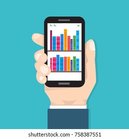 Digital online book store, library, e-reading concept.  Vector illustration in flat style.