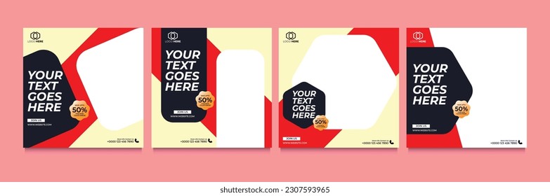 Digital online business marketing social media post,banner,abstract background design template collection editable vector illustration.
