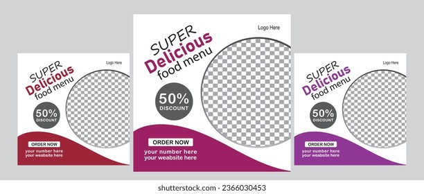Digital online business marketing social media post, banner, abstract background design template collection editable vector illustration.