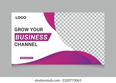 Digital Online Business Video Thumbnail and web banner template Design