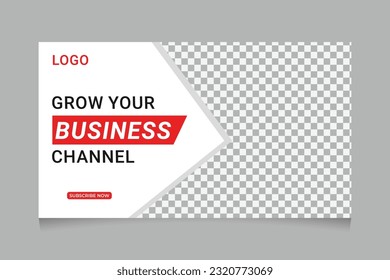 Digital Online Business Video Thumbnail and web banner template Design