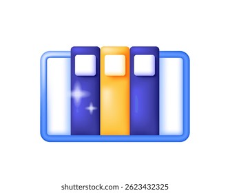 digital or online library concept. e-library and ebook. archives, journals, literature, journals, and electronic books. illustrations of books with tablet devices symbols or icons. minimalist 3d style