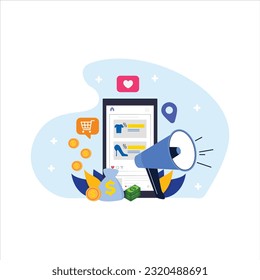 digital online marketing banner web icon for business and social media marketing, content marketing, website, viral, SEO, keyword, advertise and internet marketing. Minimal vector infographic.